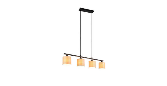 HÄNGELEUCHTE 84/12/150 cm - Schwarz, Basics, Holz/Metall (84/12/150cm) - Novel