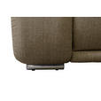 ECKSOFA Braun Struktur Rückenkissen, Rücken echt  - Chromfarben/Braun, KONVENTIONELL, Textil/Metall (310/280cm) - Carryhome
