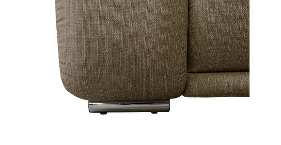 ECKSOFA Braun Struktur Rückenkissen, Rücken echt  - Chromfarben/Braun, KONVENTIONELL, Textil/Metall (310/280cm) - Carryhome