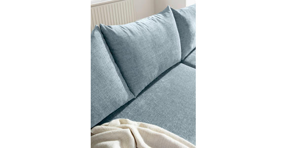 ECKSOFA Blau Flachgewebe - Blau/Buchefarben, KONVENTIONELL, Holz/Textil (230/144cm) - Carryhome