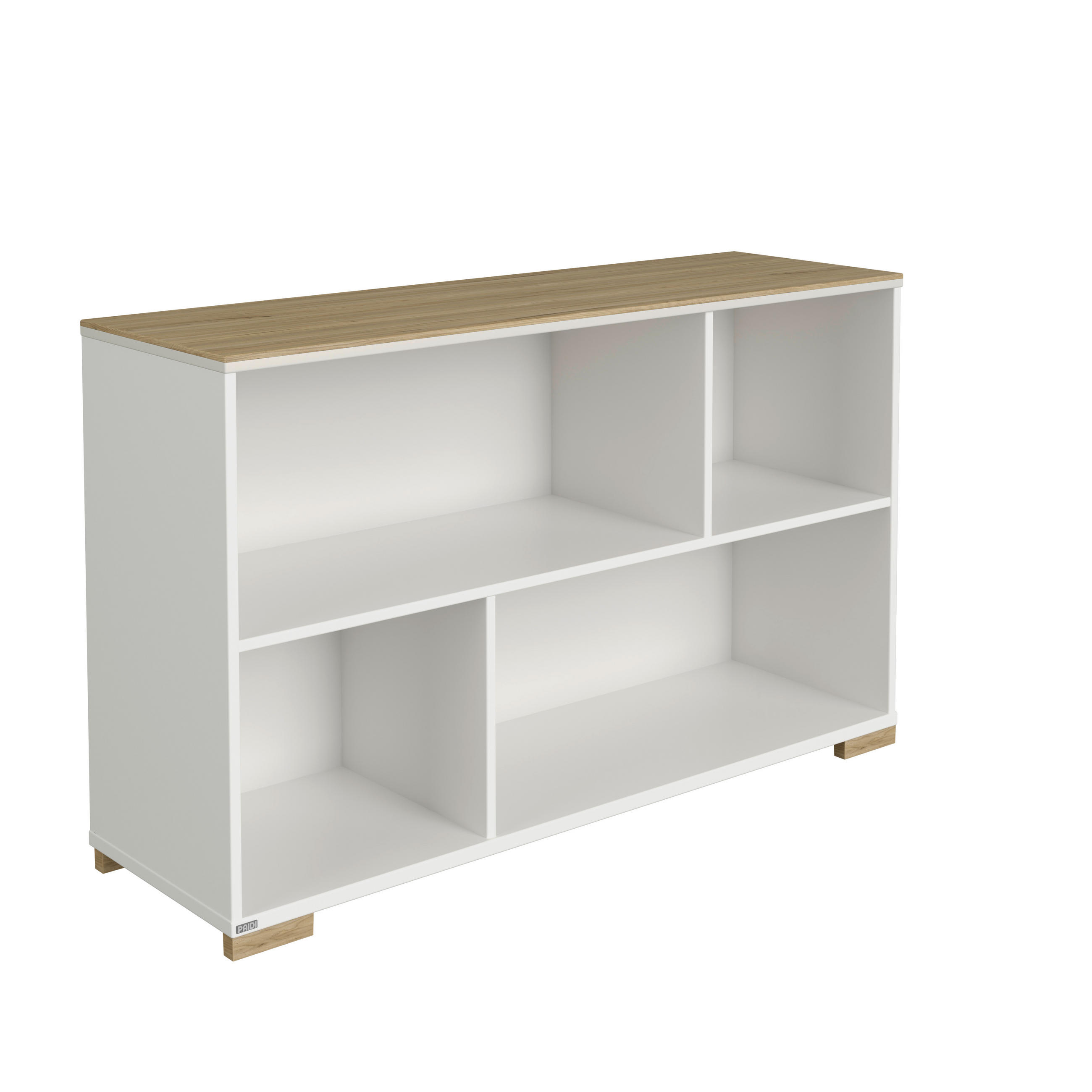 SIDEBOARD  in Weiß, Eichefarben  - Eichefarben/Weiß, Basics, Holzwerkstoff (123,50/76,20/38cm) - Paidi