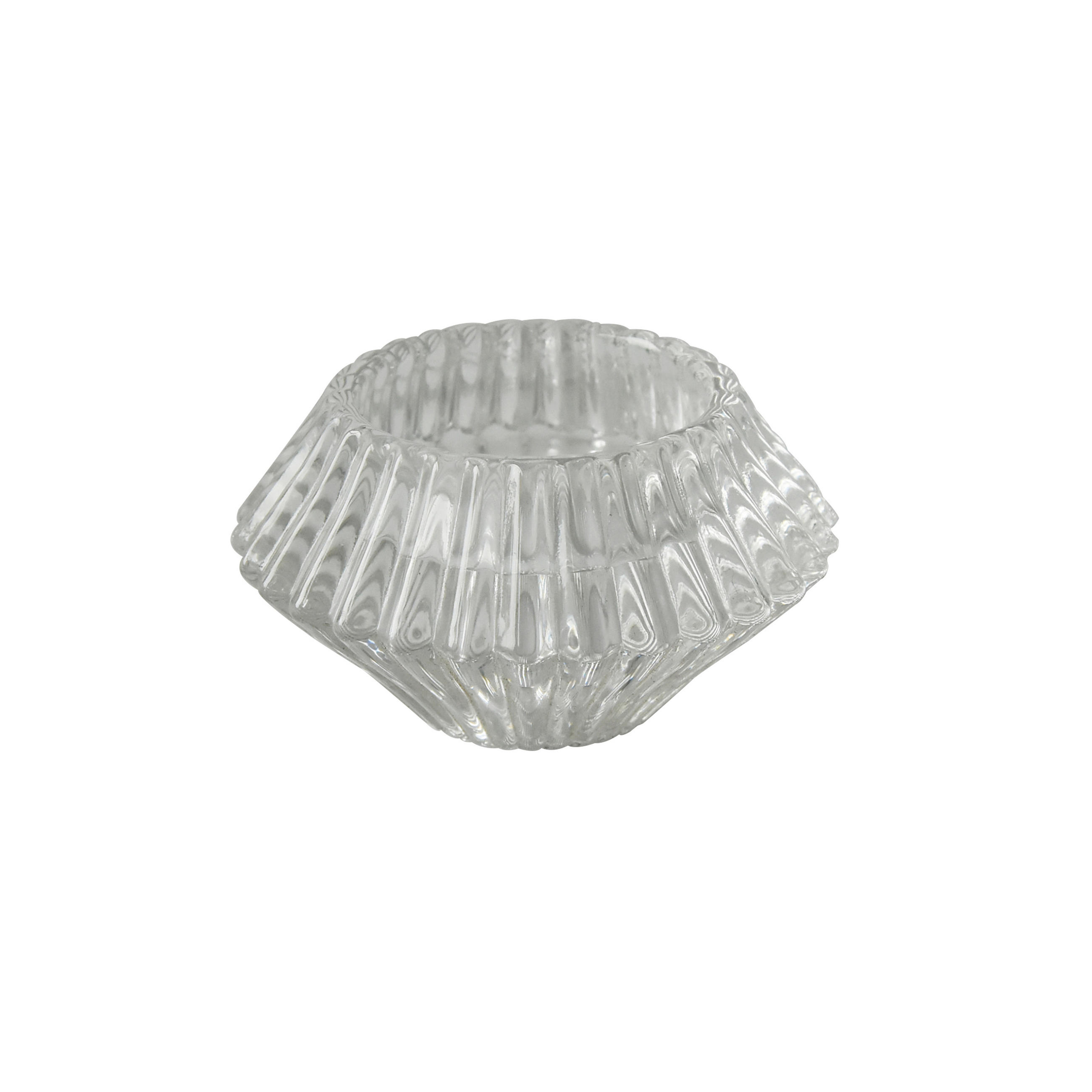 STOJAN NA SVIEČKU  sklo - číra, Basics, sklo (8/4,5cm) - Ambia Home