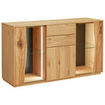 SIDEBOARD 137,7/79,3/43,8 cm - Wildeiche/Grau, MODERN, Glas/Holz (137,7/79,3/43,8cm) - Moderano