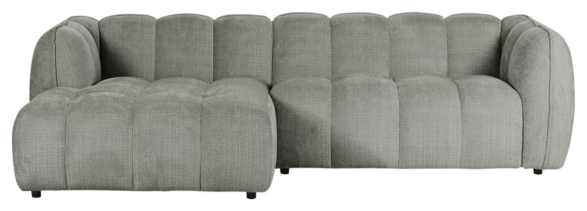 HÖRNSOFFA i chenille mörkgrå  - mörkgrå/svart, Klassisk, textil/plast (172/272cm) - MID.YOU