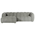 ECKSOFA in Chenille Dunkelgrau 172/272 cm - Dunkelgrau/Schwarz, KONVENTIONELL, Kunststoff/Textil (172/272cm) - Carryhome