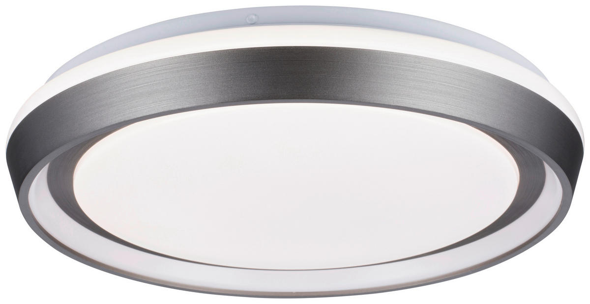 STROPNÉ LED SVIETIDLO, 38,5/7,5 cm  - antracitová, Design, kov/plast (38,5/7,5cm) - Novel