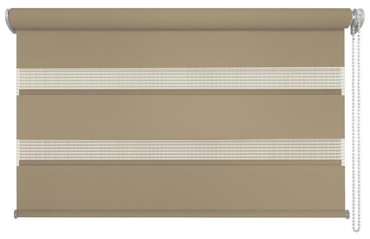 DOPPELROLLO  halbtransparent  80/210 cm    - Braun, Design, Textil (80/210cm)