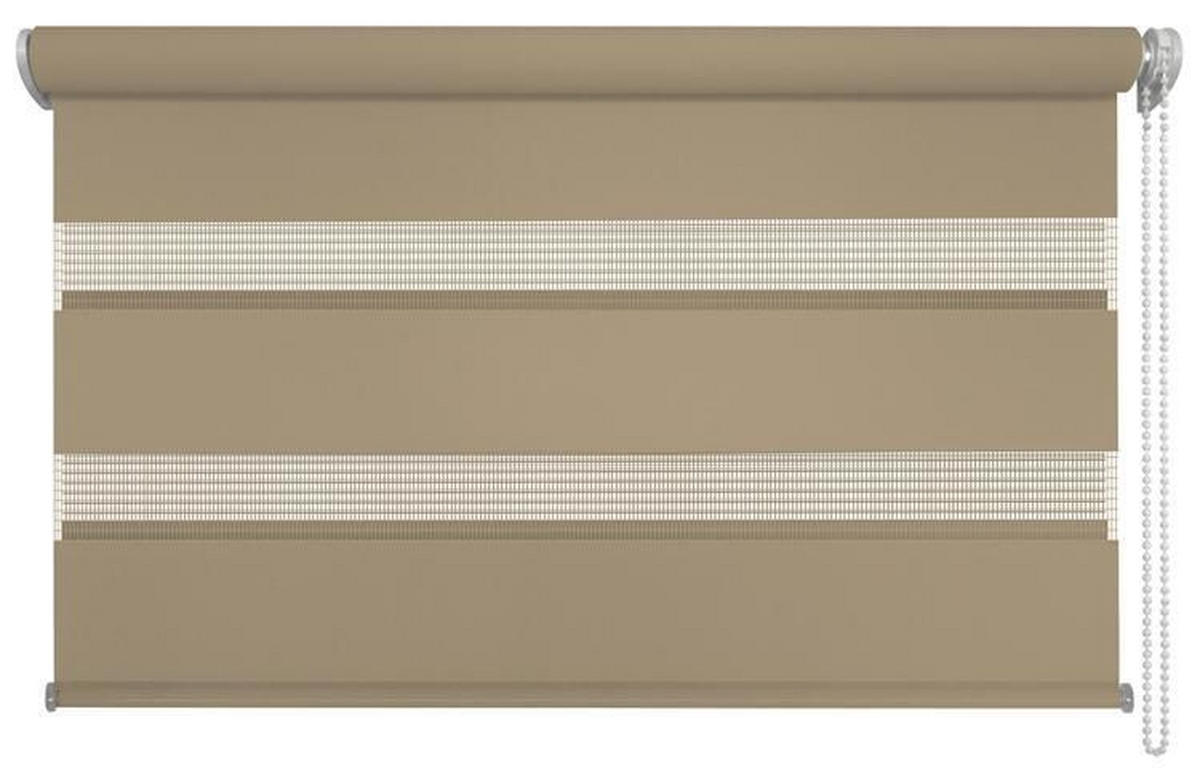 DOPPELROLLO  halbtransparent  80/210 cm    - Braun, Design, Textil (80/210cm)