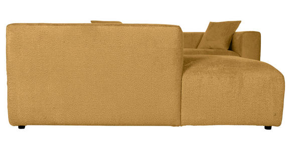 WOHNLANDSCHAFT  in Chenille Senfgelb  - Senfgelb/Schwarz, MODERN, Kunststoff/Textil (178/356/225cm) - Carryhome