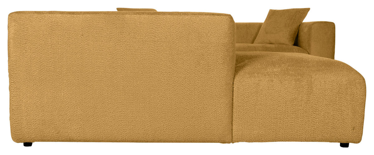 WOHNLANDSCHAFT Senfgelb Chenille  - Senfgelb/Schwarz, MODERN, Kunststoff/Textil (178/356/225cm) - Carryhome