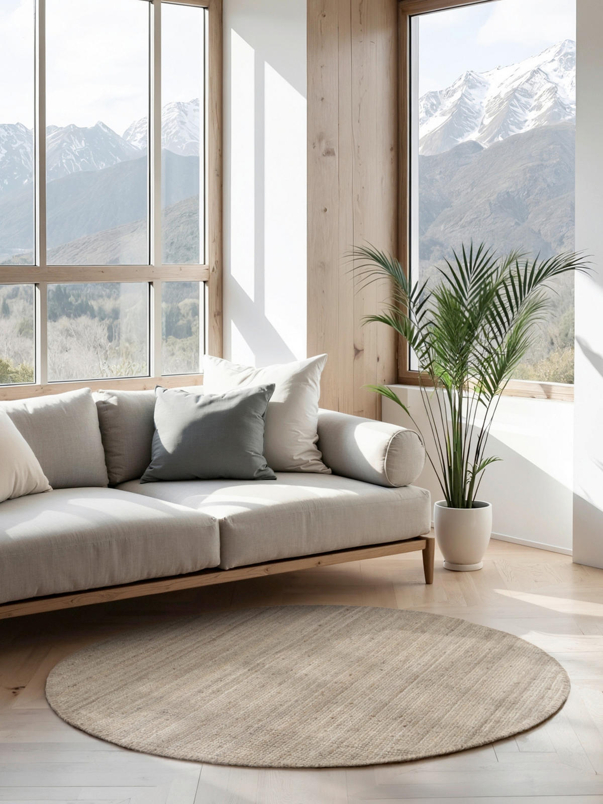 JUTETEPPICH 200 cm Jaipur Greige  - Greige, Basics, Textil (200cm)