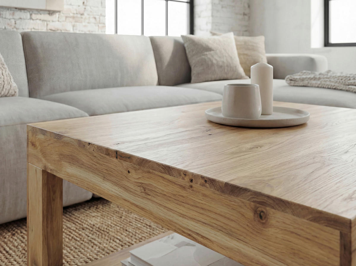 COUCHTISCH Akazie massiv 60/60/40 cm quadratisch Akaziefarben  - Akaziefarben, Design, Holz (60/60/40cm) - Livetastic