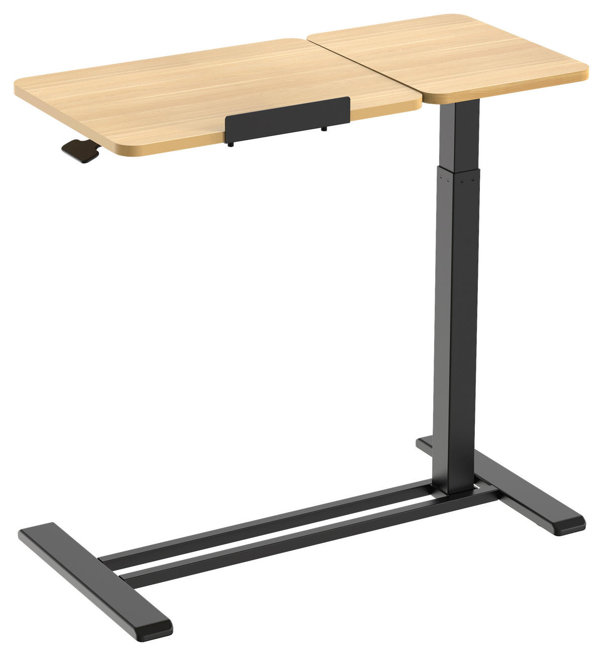 LAPTOPTISCH  Schwarz, Eichefarben Gasdruckfeder höhenverstellbar  - Eichefarben/Schwarz, MODERN, Holzwerkstoff/Kunststoff (78/65,5/105/38cm) - MID.YOU