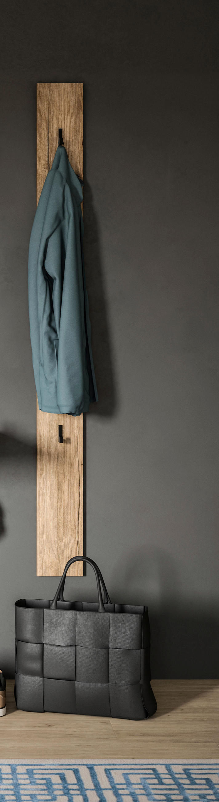 ELŐSZOBAPANEL 2/160/2 cm  - sötét tölgy, Design, faalapú anyag (2/160/2cm) - Livetastic