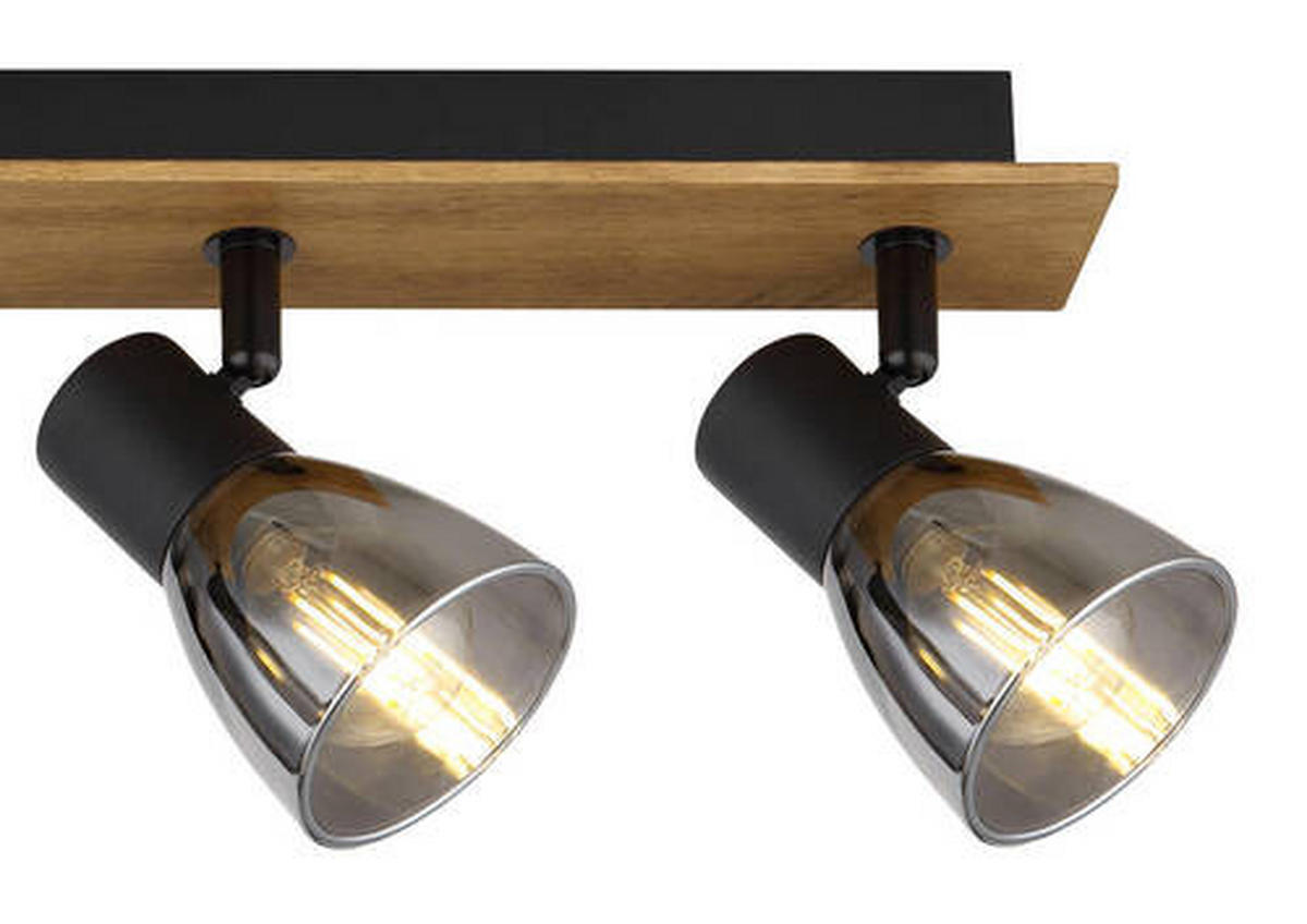 SPOTLIGHT 50/7/15,5 cm   - svart/mörkbrun, Natur, metall/trä (50/7/15,5cm) - Globo