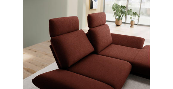 ECKSOFA  in Flachgewebe Rotorange  234/155 cm  - Rotorange/Schwarz, Design, Textil/Metall (234/155cm) - Dieter Knoll