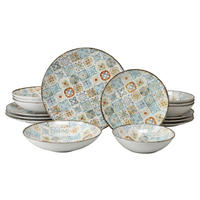 TAFELSERVICE Multicolor Mosaik 16-teilig  - Multicolor, Basics, Keramik - Creatable