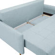SCHLAFSOFA in Webstoff Hellblau  - Eichefarben/Hellblau, Design, Holz/Textil (227/98/113cm) - Carryhome