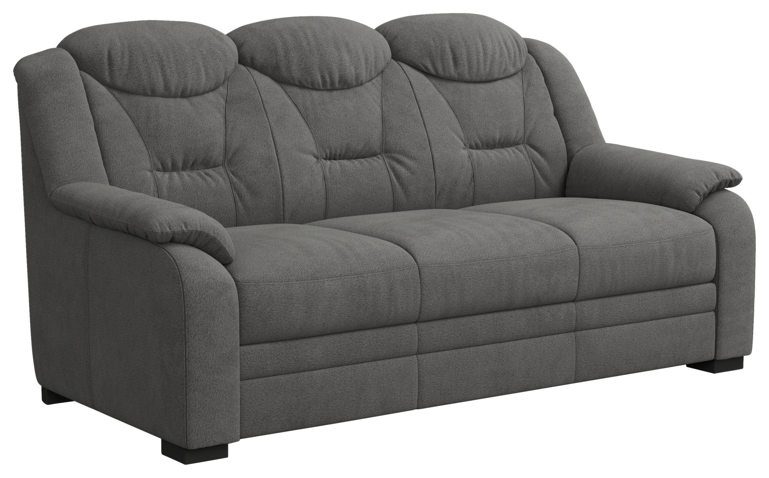 3-SITZER-SOFA in Chenille Anthrazit - Anthrazit/Schwarz, Basics, Kunststoff/Textil (189/99/99cm) - MID.YOU
