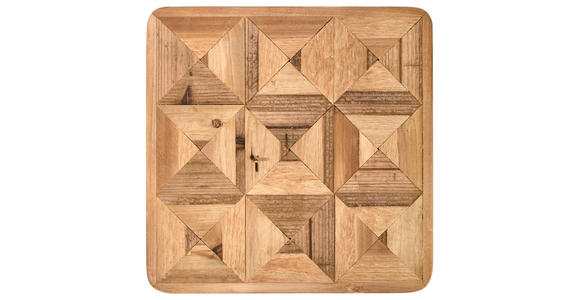 HOCKER Tanne Naturfarben, Schwarz  - Schwarz/Naturfarben, LIFESTYLE, Holz/Metall (35,5/50/34cm) - Landscape