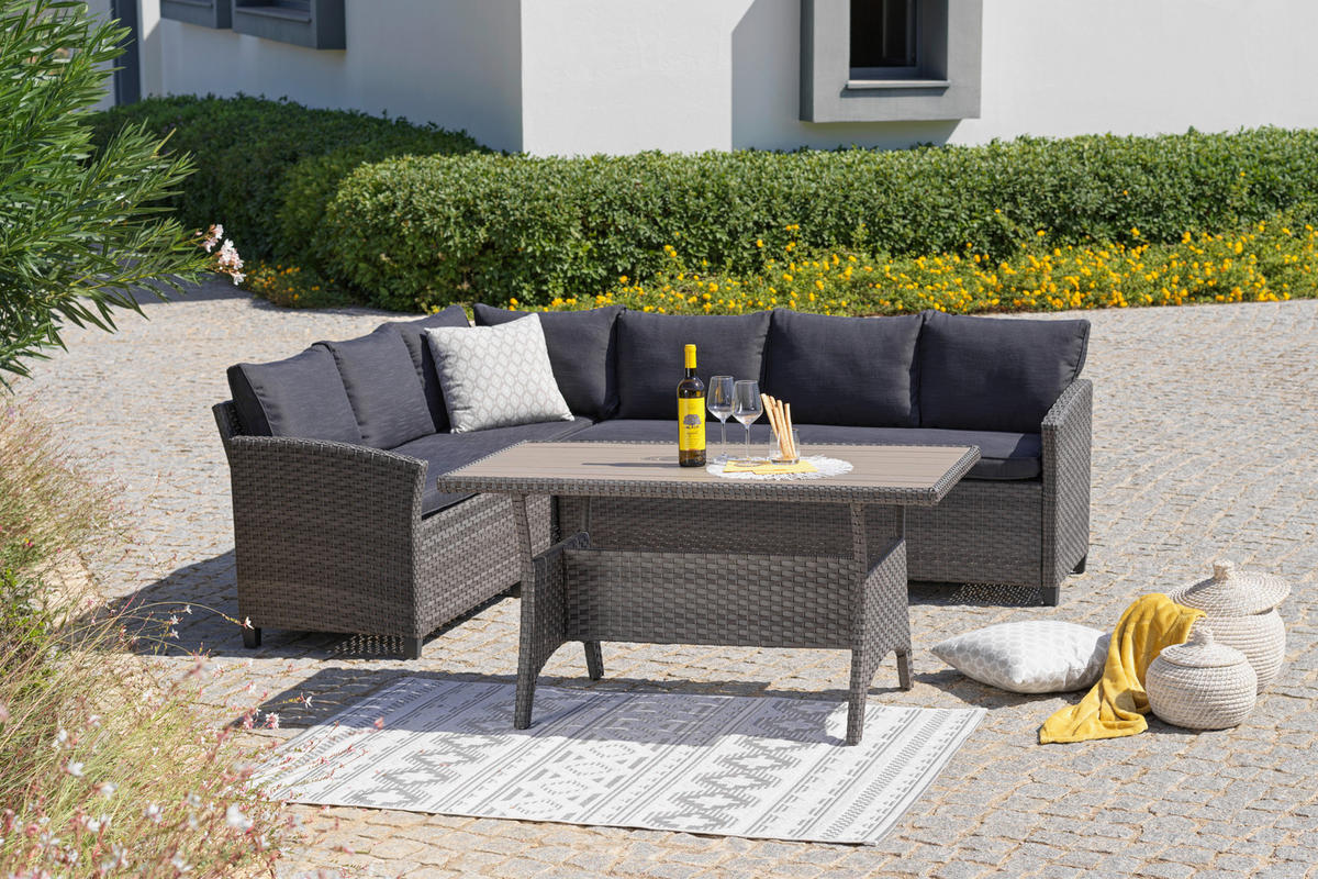 LOUNGEGARNITUR 3-teilig  178/234 cm   - Grau, Modern, Kunststoff/Textil (178/234cm) - Ondega