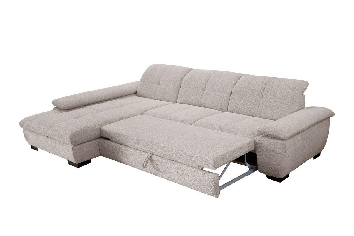 SAROKGARNITÚRA textil bézs  - bézs/fekete, Design, textil/fém (204/297cm) - Xora