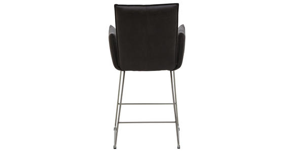 TRESENSTUHL Mikrofaser Anthrazit, Edelstahlfarben - Edelstahlfarben/Anthrazit, Design, Textil/Metall (56/98/62cm) - Valnatura