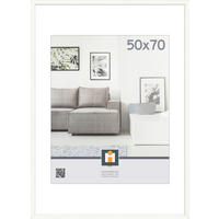 RÁM NA OBRAZY, 1 foto 50 cm x 70 cm - biela, Basics, plast (52/72/2,5cm)