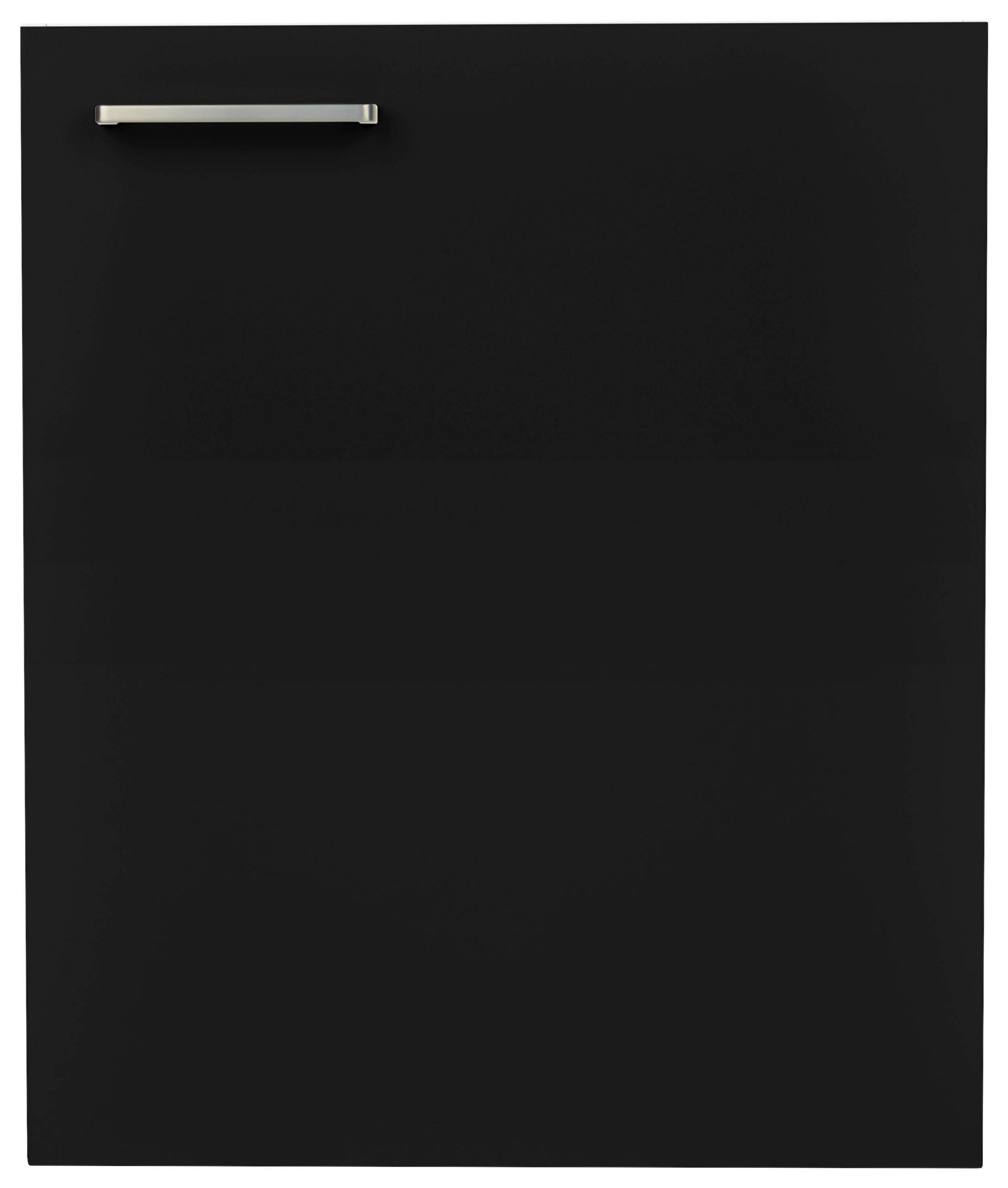 KÜCHENSCHRANKFRONT 60/72/1,9 cm  in Schwarz  - Edelstahlfarben/Schwarz, MODERN, Holzwerkstoff/Metall (60/72/1,9cm) - Nobilia