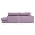 ECKSOFA in Cord Violett  - Violett/Schwarz, KONVENTIONELL, Kunststoff/Textil (314/250cm) - Carryhome