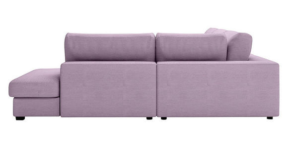 ECKSOFA Violett Cord  - Violett/Schwarz, KONVENTIONELL, Kunststoff/Textil (314/250cm) - Carryhome