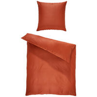 BETTWÄSCHE Satin 155/220 cm  - Terracotta, KONVENTIONELL, Textil (155/220cm) - Bio:Vio