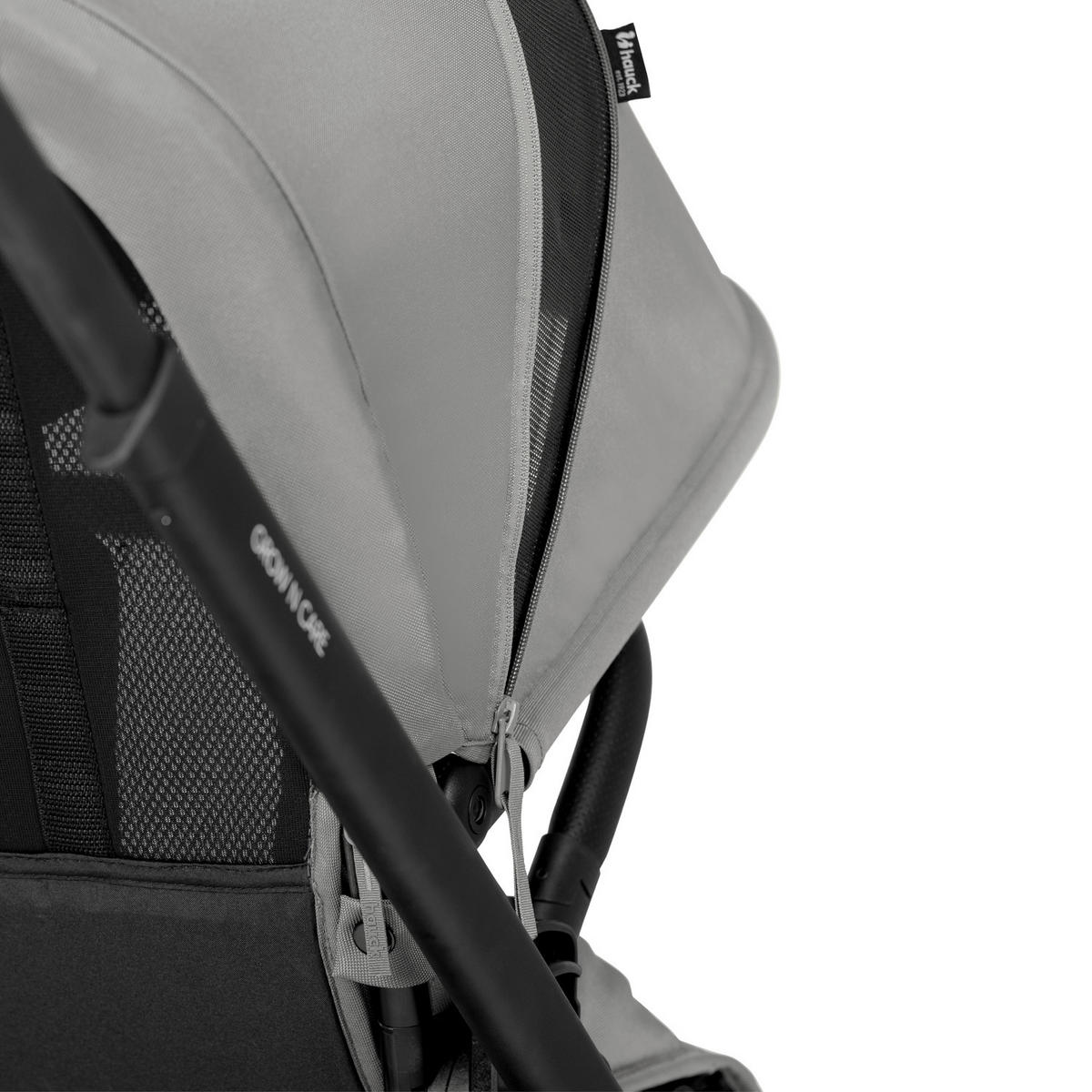 GESCHWISTERWAGEN Grow N Care  - Dunkelgrau/Schwarz, Basics, Textil/Metall (109/60/107-115cm) - Hauck