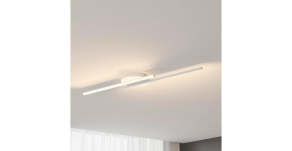 LED-DECKENLEUCHTE 96/20/5,5 cm   - Weiß, Basics, Kunststoff/Metall (96/20/5,5cm) - Novel