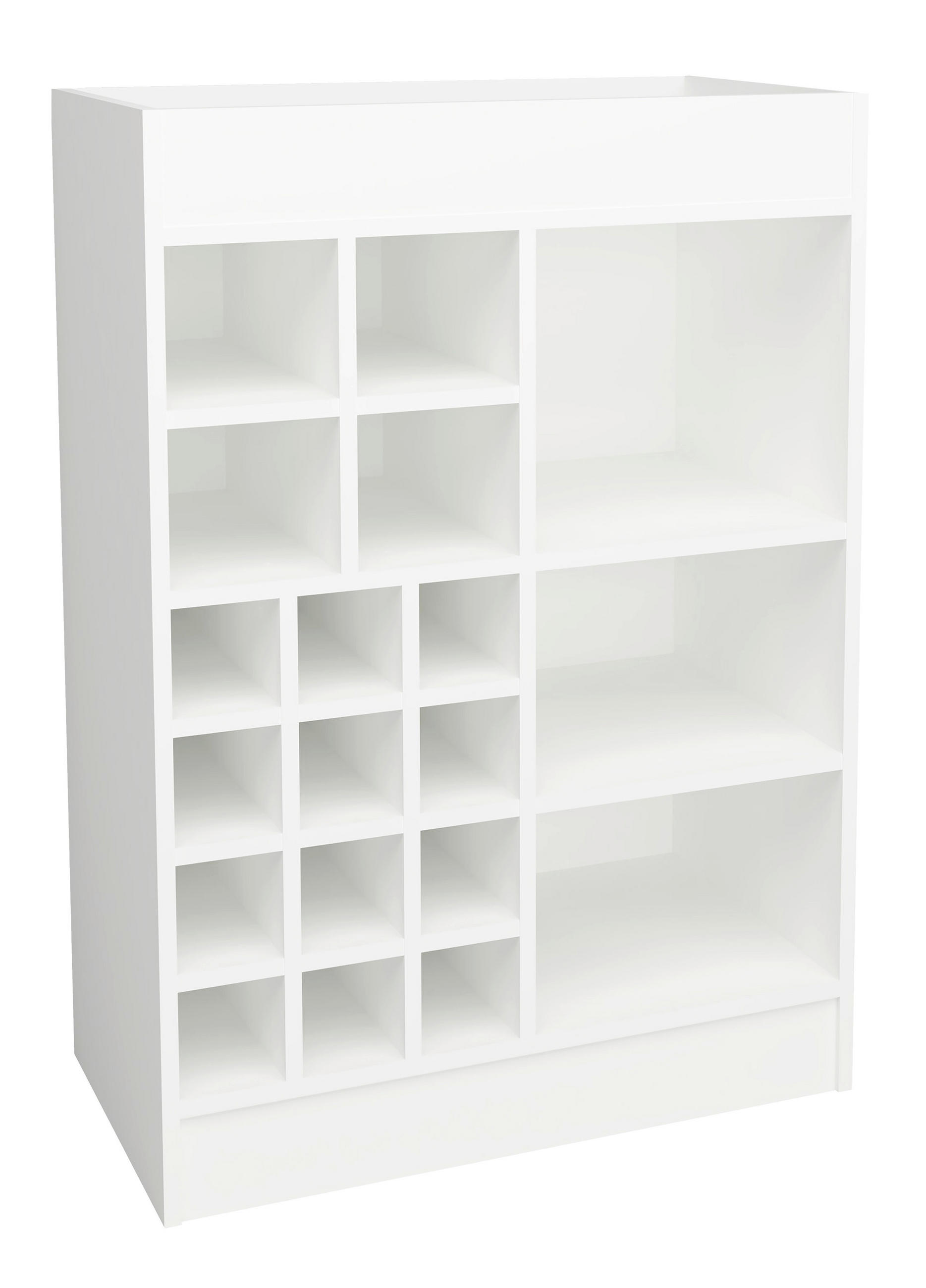 WEINSCHRANK  - Weiß, Basics, Holzwerkstoff (70/100/38cm) - MID.YOU