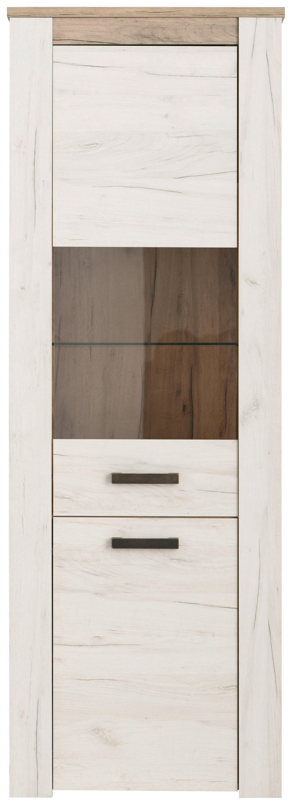 VITRIN ezüsttölgy színű  - ezüsttölgy színű, Basics, faalapú anyag (68,5/195/36,5cm) - Ti'me