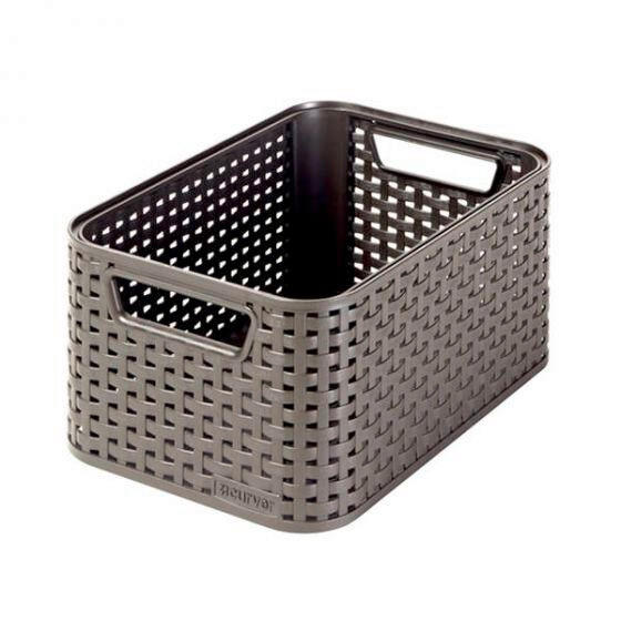 COȘULEȚ PENTRU DEPOZITARE    28.5/19.4/13 cm  - maro, Basics, plastic (28.5/19.4/13cm)