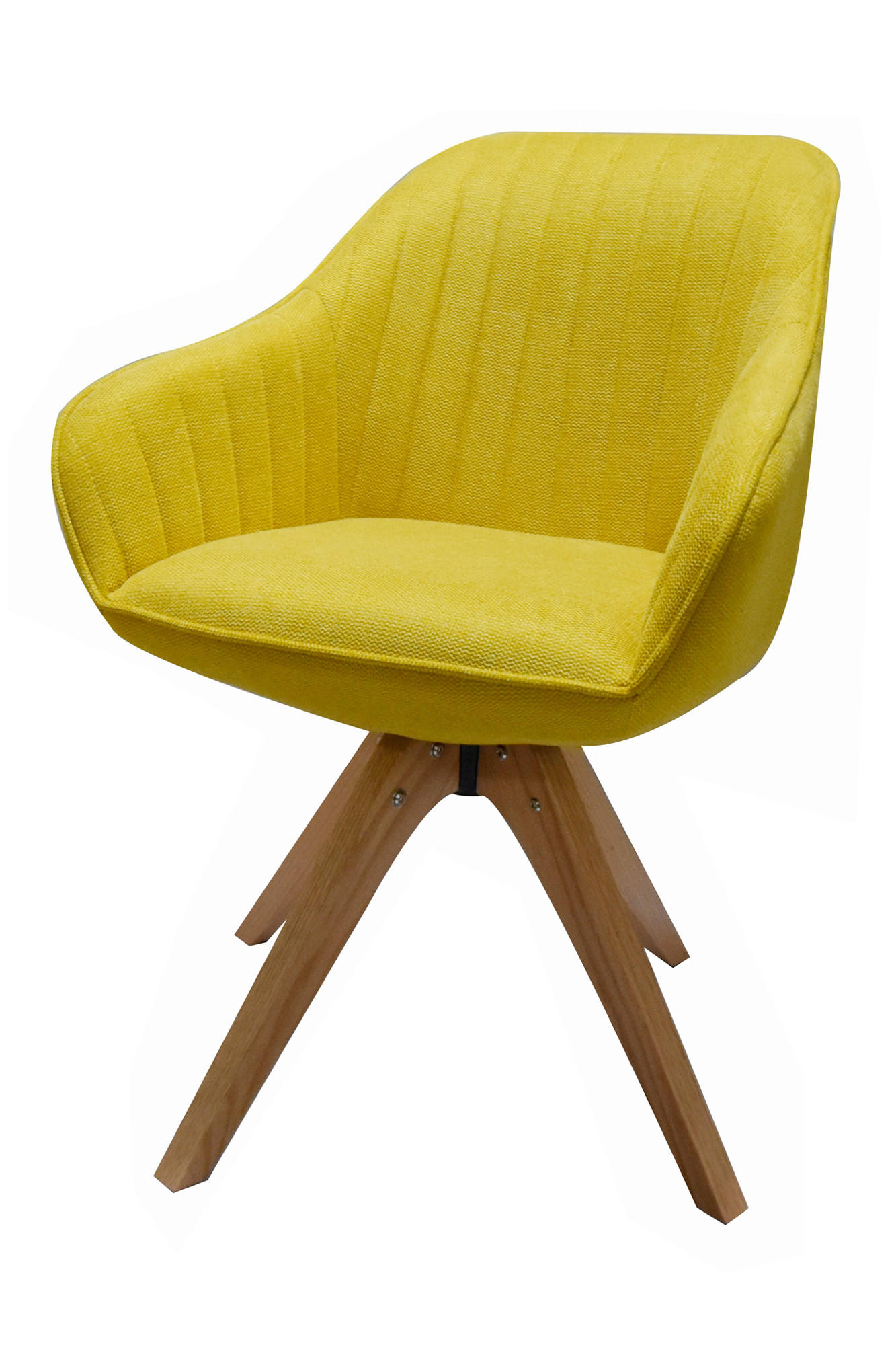 ARMLEHNSTUHL  in  - Senfgelb/Naturfarben, Design, Holz/Textil (58,5/85,5/61,5cm) - Livetastic