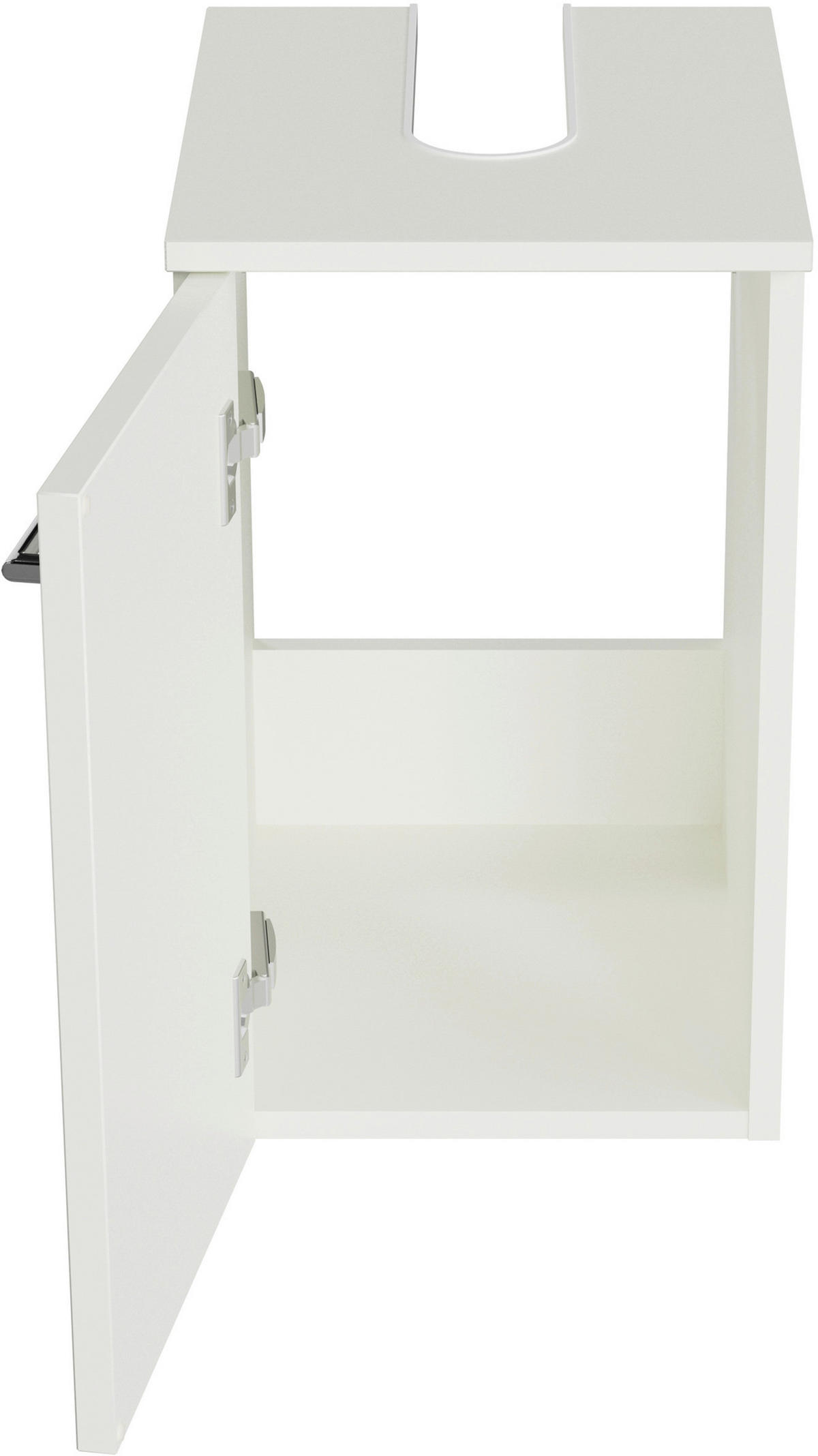 WASCHBECKENUNTERSCHRANK 30/49,8/38,3 cm  - Chromfarben/Weiß, KONVENTIONELL, Holzwerkstoff/Metall (30/49,8/38,3cm) - Sadena