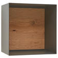 REGALELEMENT 35/35/24 cm Anthrazit, Eichefarben - Eichefarben/Anthrazit, Natur, Holz/Metall (35/35/24cm) - Valnatura