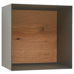 REGALELEMENT  35/35/24 cm Anthrazit, Eichefarben  - Eichefarben/Anthrazit, Natur, Holz/Metall (35/35/24cm) - Valnatura
