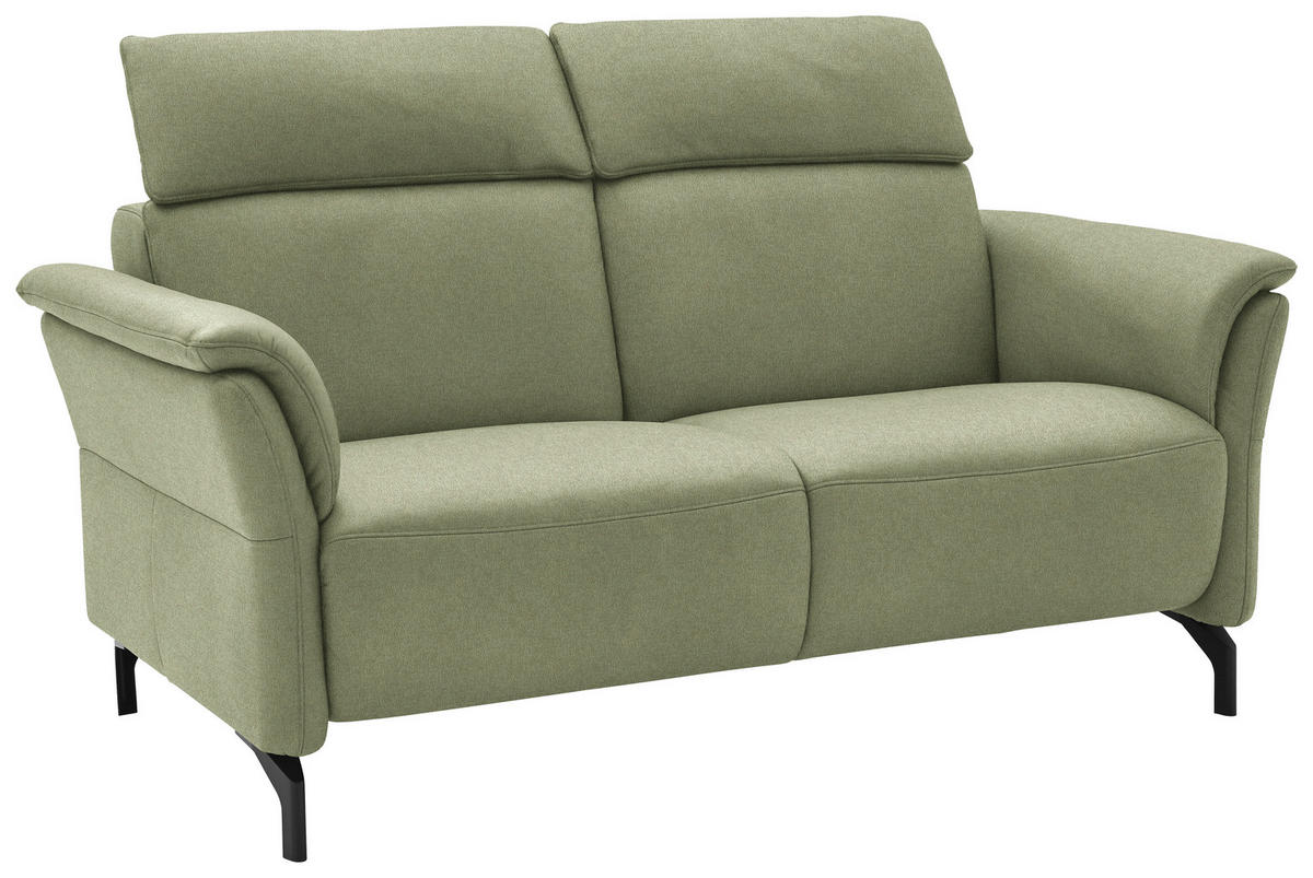 2-SITZER-SOFA  in Mikrofaser Hellgrün  - Schwarz/Hellgrün, KONVENTIONELL, Textil/Metall (178/103/92cm) - Dieter Knoll