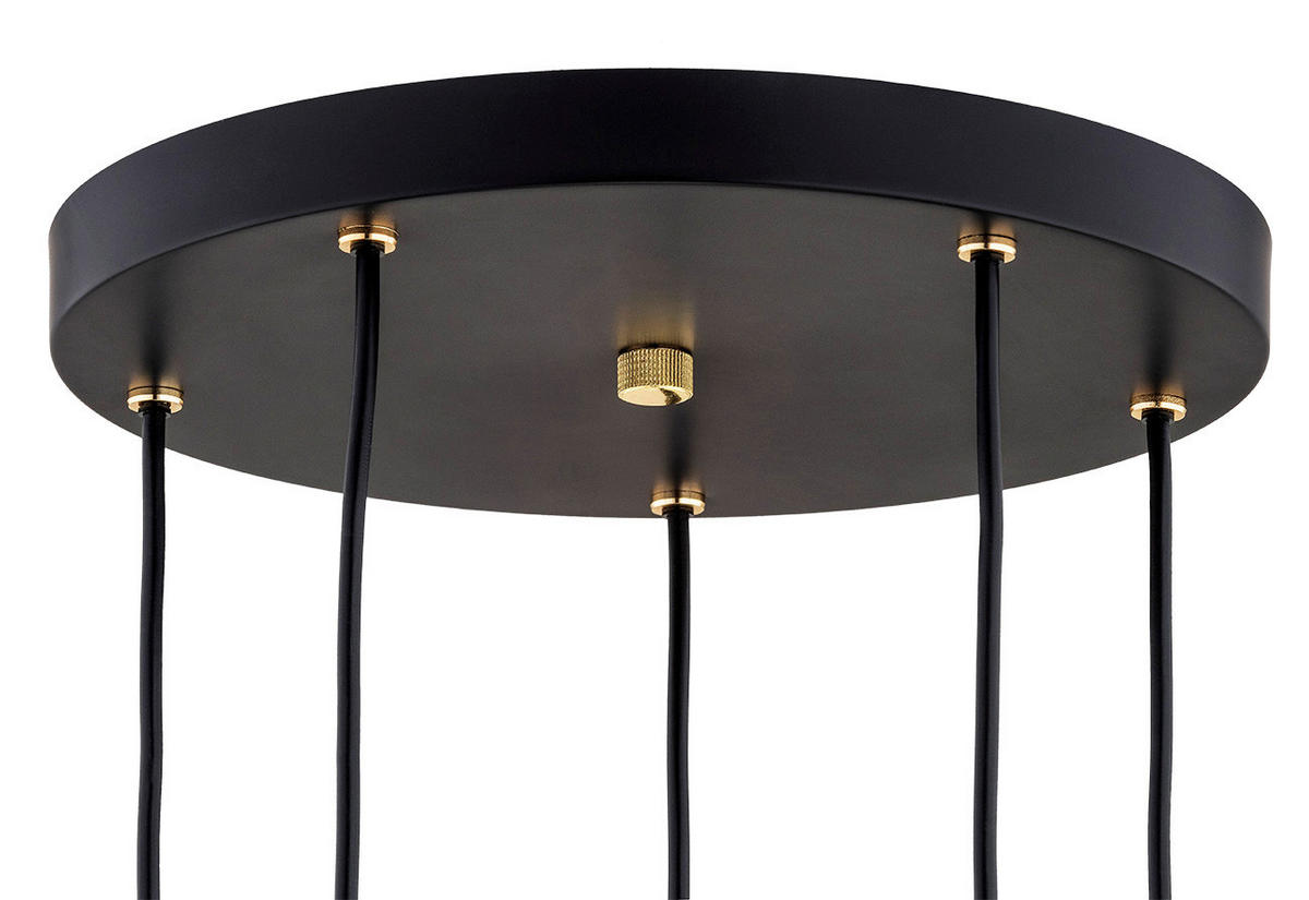 HÄNGELEUCHTE Argon Sicilia Plus 133/30/30 cm   - Goldfarben/Schwarz, Design, Metall (133/30/30cm)