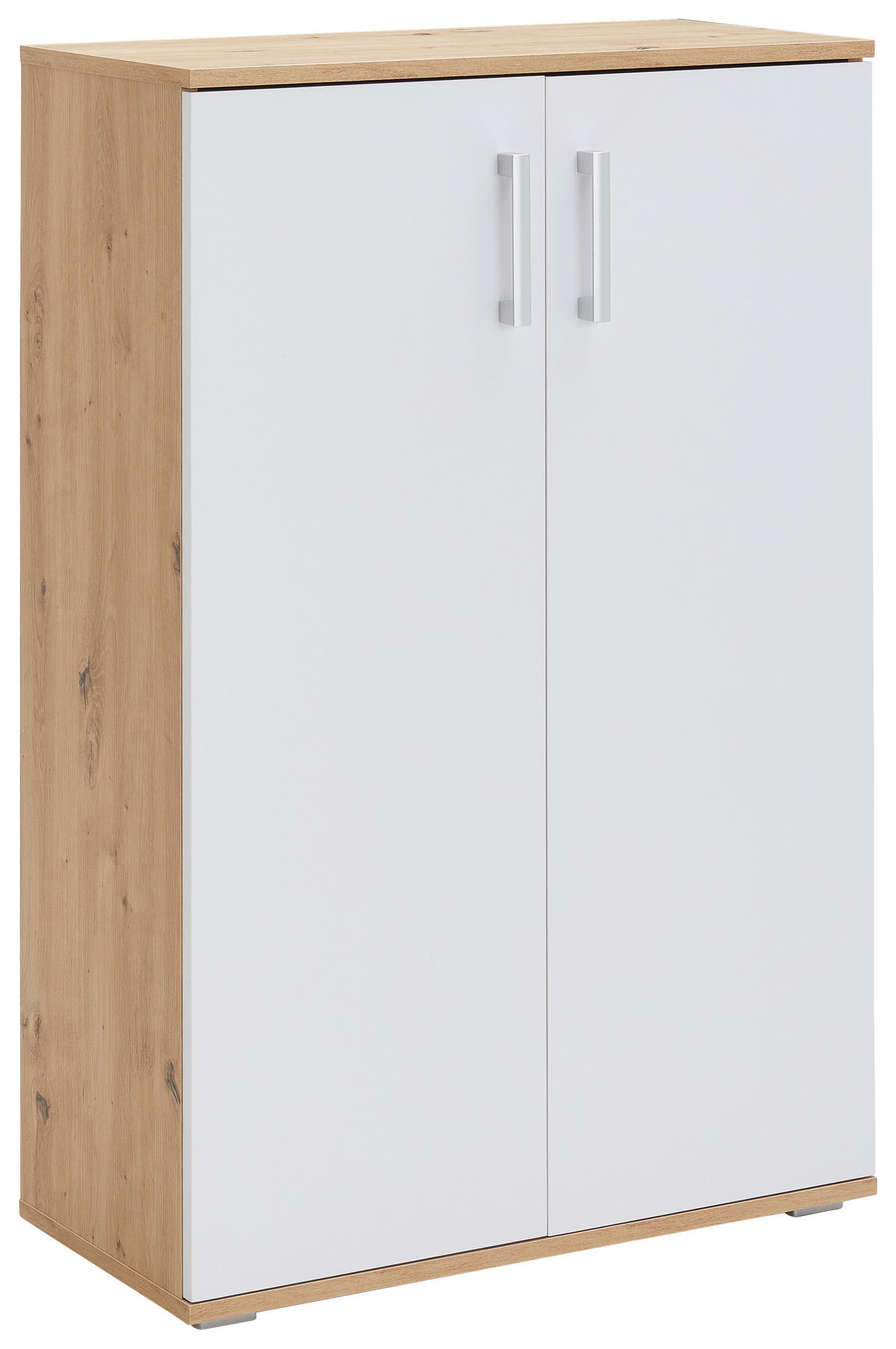 OMARA ZA ČEVLJE bela, hrast artisan - bela/barve aluminija, Konvencionalno, umetna masa/leseni material (70/106/33,4cm) - Xora