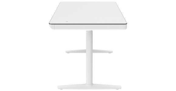 SCHREIBTISCH höhenverstellbar - Weiß, Design, Holzwerkstoff/Kunststoff (160/80/73-118cm) - Novel
