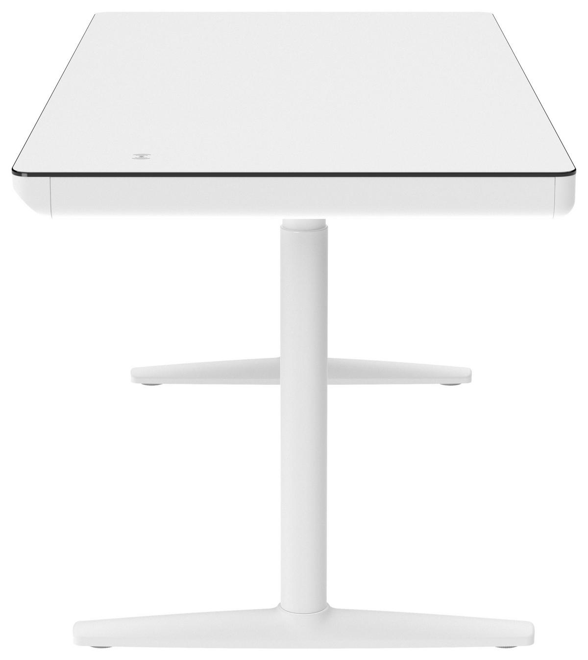SCHREIBTISCH 160/80/73-118 cm  in Weiß  - Weiß, Design, Holzwerkstoff/Kunststoff (160/80/73-118cm) - Novel