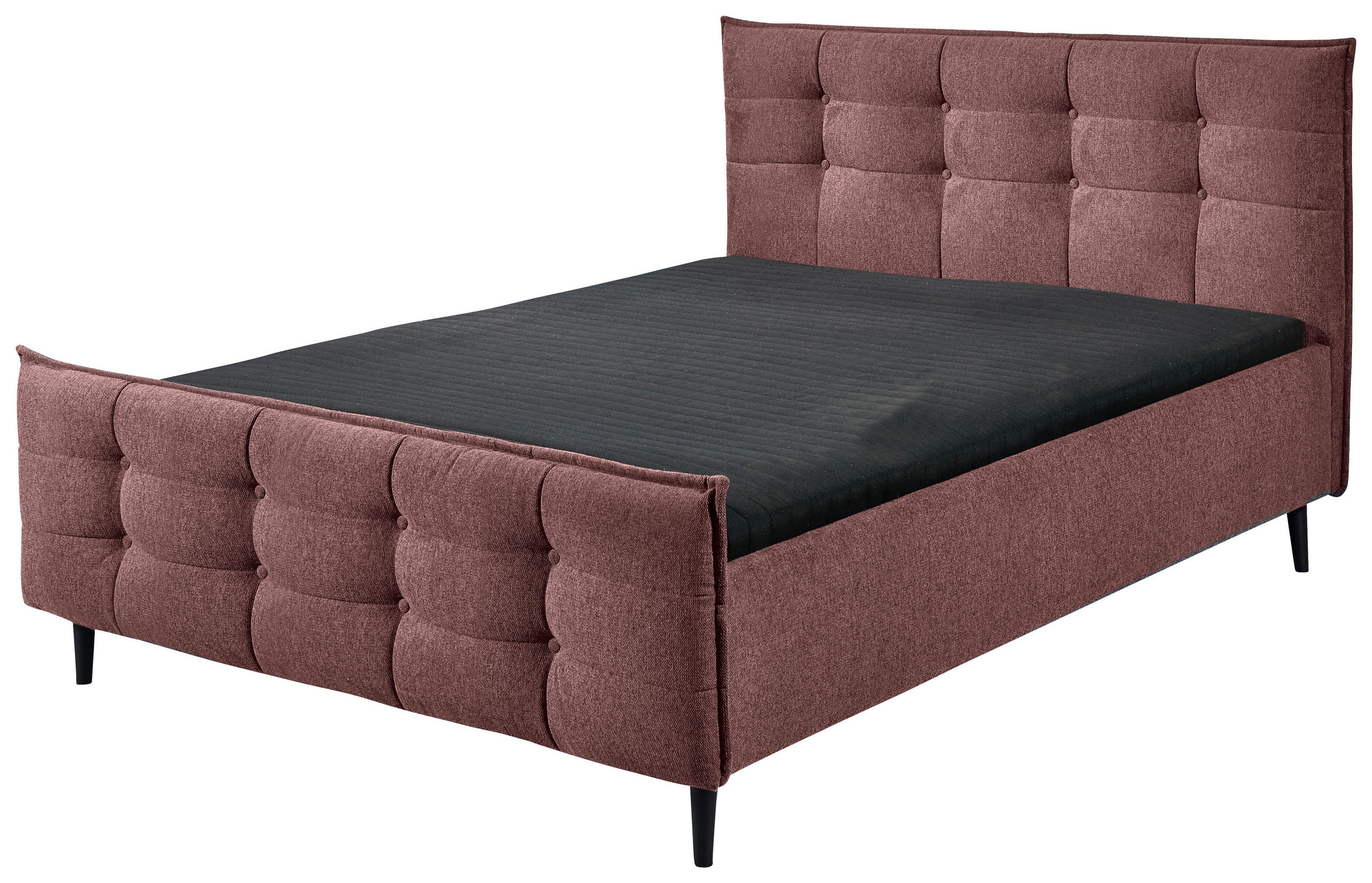 POLSTERBETT Aubergine 180/200 cm  - Aubergine, Basics, Holz/Holzwerkstoff (180/200cm) - MID.YOU