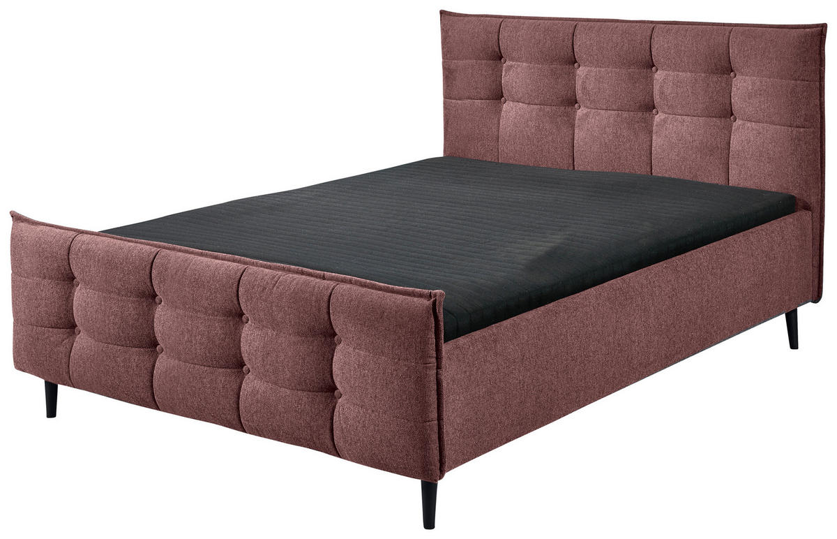 POLSTERBETT 180/200 cm  in Aubergine  - Aubergine, Basics, Holz/Holzwerkstoff (180/200cm) - MID.YOU