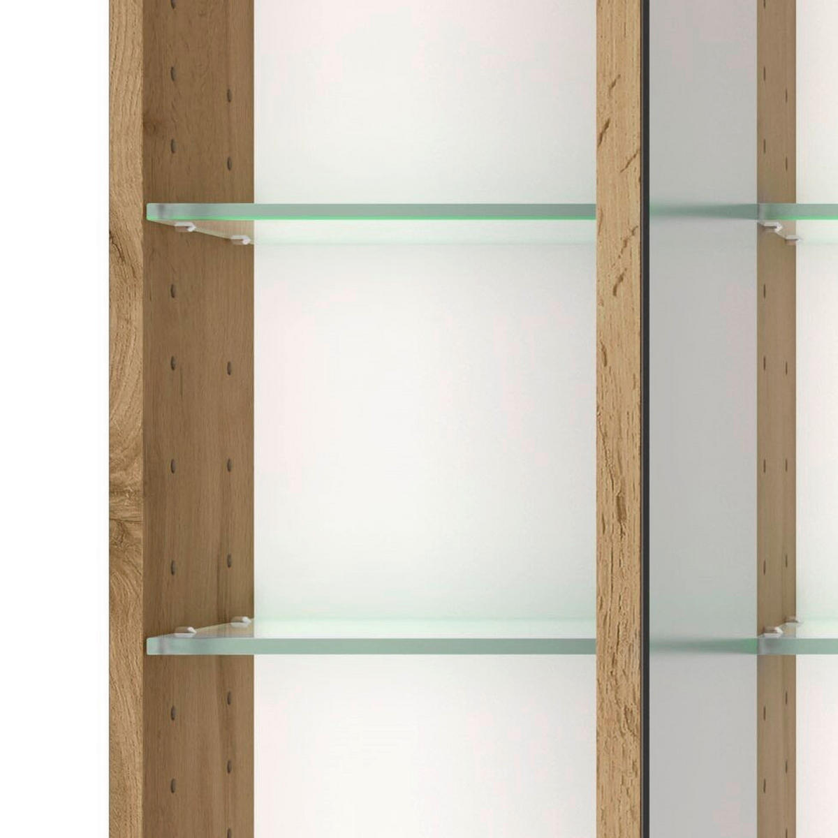 SPIEGELSCHRANK 100/64/20 cm  - Eichefarben, MODERN, Glas/Holzwerkstoff (100/64/20cm) - Held