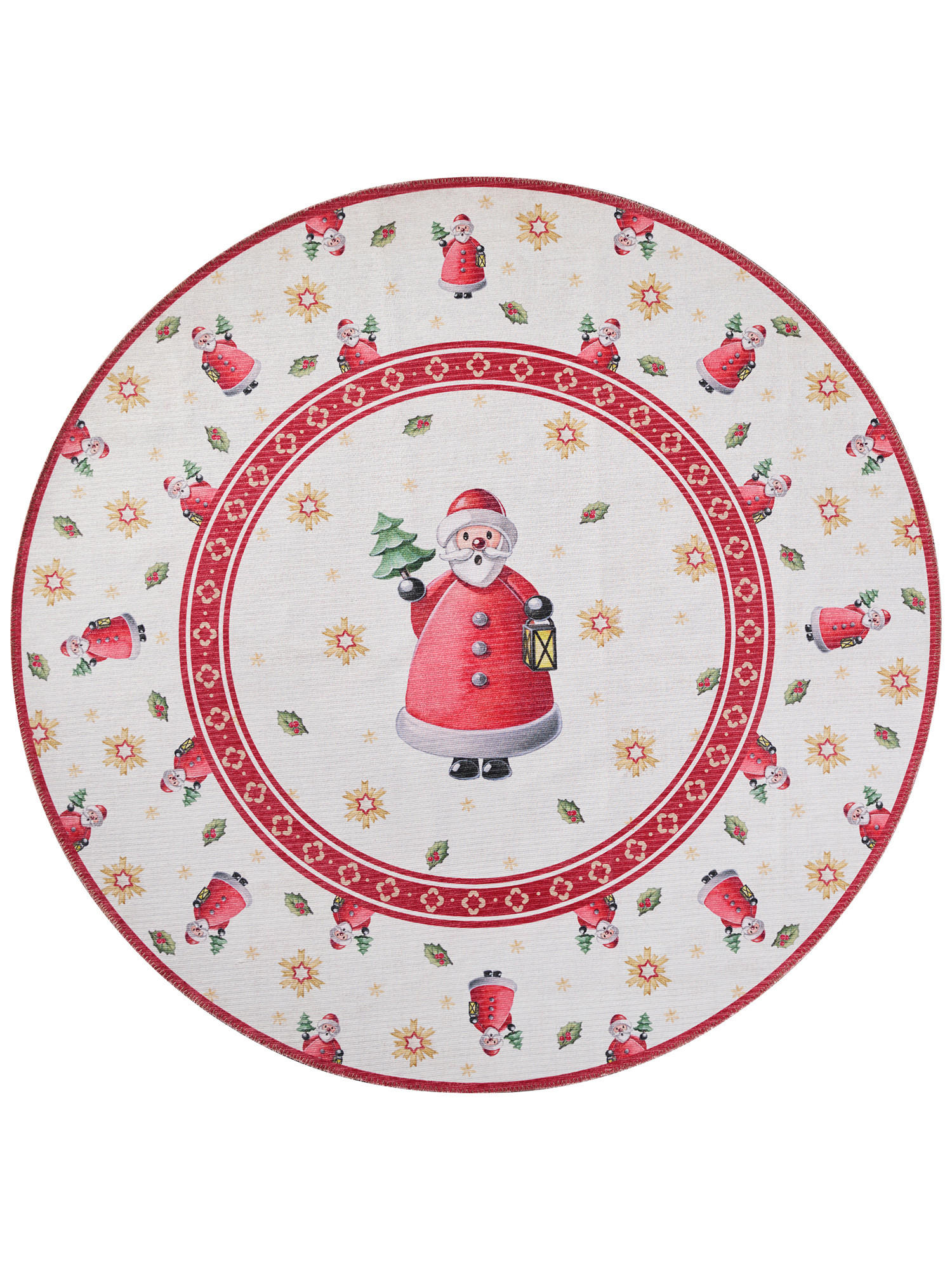 FLACHWEBETEPPICH 160 cm Toy's Delight Limited Edition Creme, Rot rund  - Rot/Creme, MODERN, Kunststoff/Textil (160cm) - Villeroy & Boch